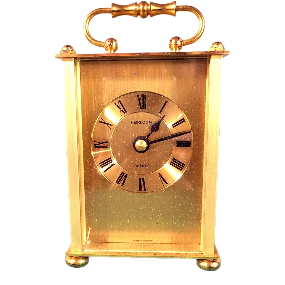Heirloom Brass Quartz Desk Clock